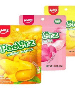 Amos Peelable Gummy Assorted Flavors (Peach, Banana, Mango) (2.19 oz)